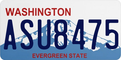 WA license plate ASU8475