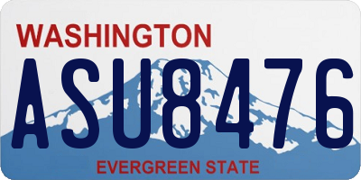 WA license plate ASU8476