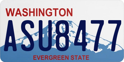 WA license plate ASU8477
