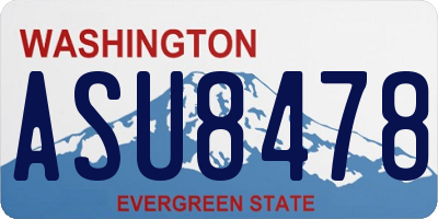 WA license plate ASU8478