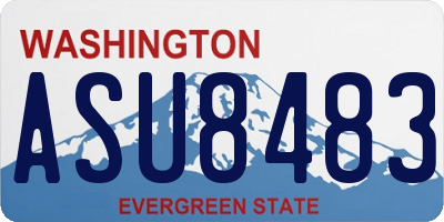 WA license plate ASU8483