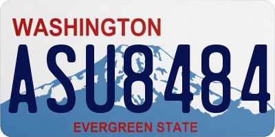 WA license plate ASU8484