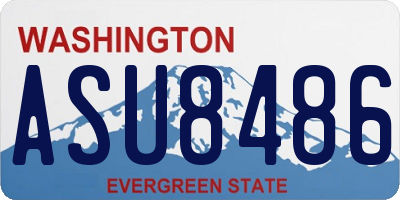 WA license plate ASU8486