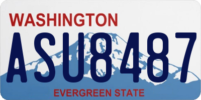 WA license plate ASU8487