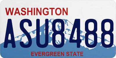 WA license plate ASU8488