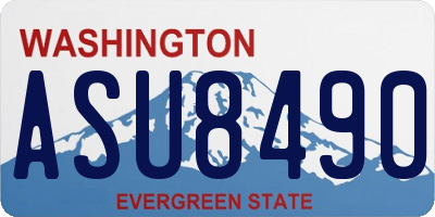 WA license plate ASU8490
