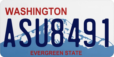 WA license plate ASU8491
