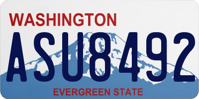 WA license plate ASU8492