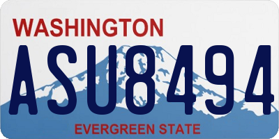 WA license plate ASU8494