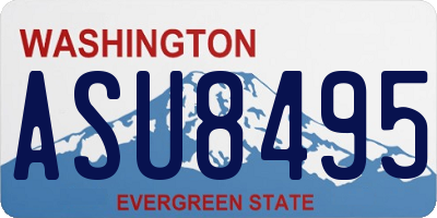 WA license plate ASU8495
