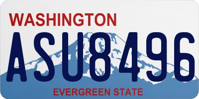 WA license plate ASU8496