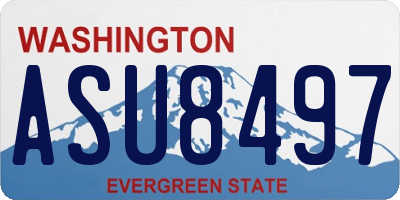 WA license plate ASU8497