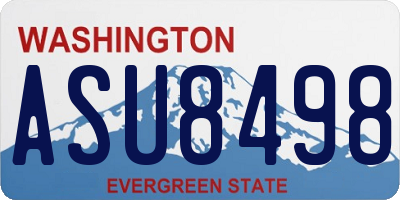 WA license plate ASU8498