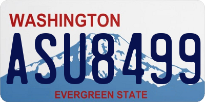 WA license plate ASU8499