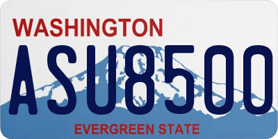 WA license plate ASU8500