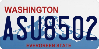 WA license plate ASU8502