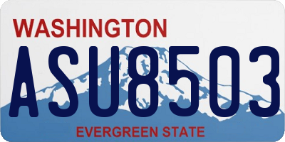 WA license plate ASU8503