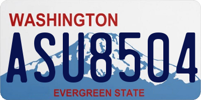 WA license plate ASU8504