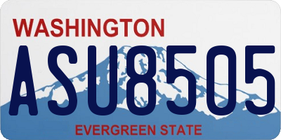 WA license plate ASU8505