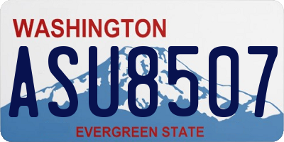 WA license plate ASU8507