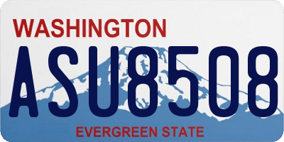 WA license plate ASU8508