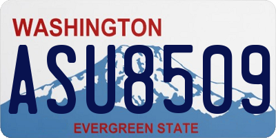 WA license plate ASU8509
