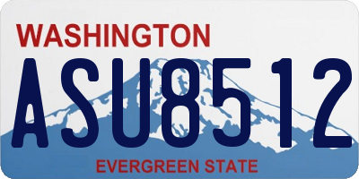 WA license plate ASU8512