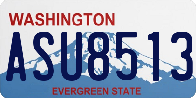 WA license plate ASU8513
