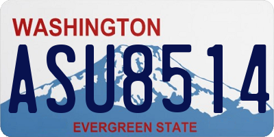 WA license plate ASU8514