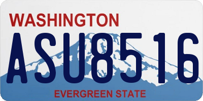 WA license plate ASU8516