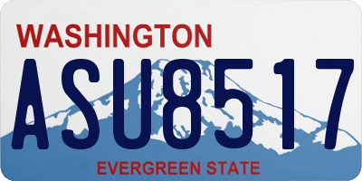 WA license plate ASU8517