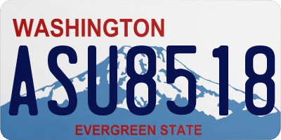 WA license plate ASU8518