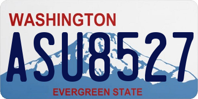 WA license plate ASU8527