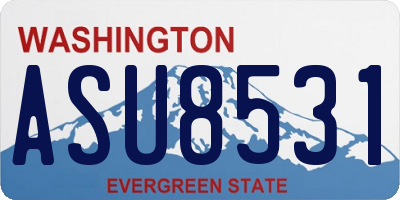 WA license plate ASU8531