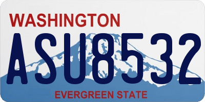 WA license plate ASU8532