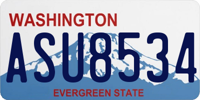 WA license plate ASU8534