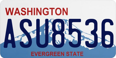 WA license plate ASU8536