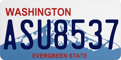 WA license plate ASU8537