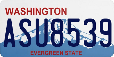 WA license plate ASU8539