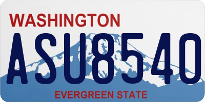 WA license plate ASU8540