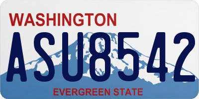 WA license plate ASU8542