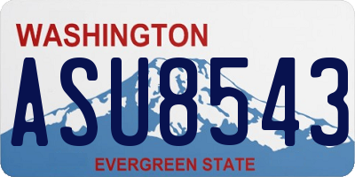 WA license plate ASU8543