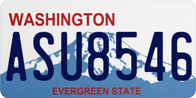 WA license plate ASU8546