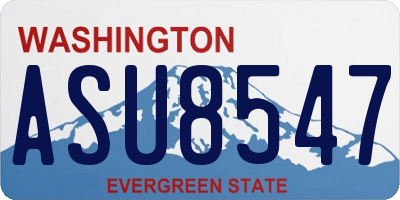 WA license plate ASU8547