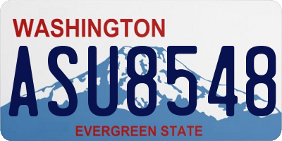 WA license plate ASU8548