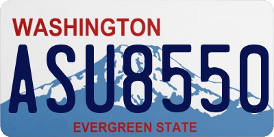WA license plate ASU8550