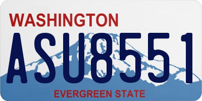 WA license plate ASU8551