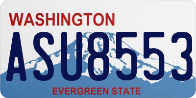 WA license plate ASU8553