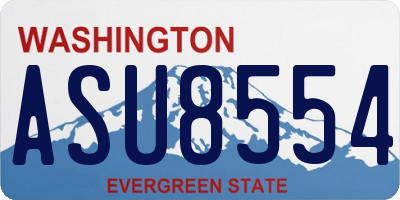 WA license plate ASU8554