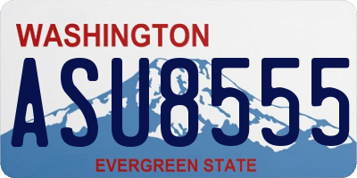 WA license plate ASU8555